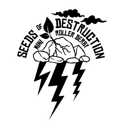 Seeds of Destruction Mini Roller Derby Logo